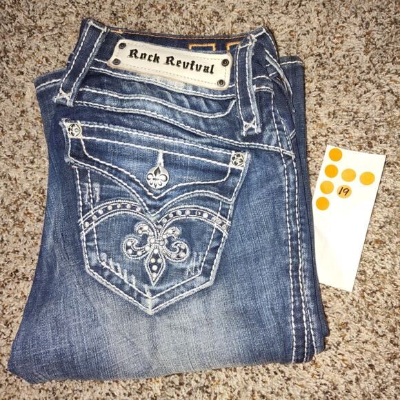 Womens Rock Revival Jeans size 26 / 32' inseam / sasha boot - Picture 1 of 3